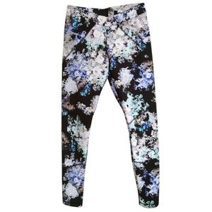 Floral Print Scuba Leggings size Xs